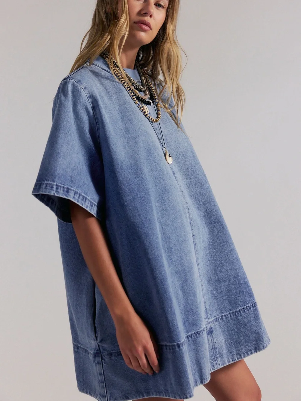 NWT Free People Harlow Mini Denim Dress